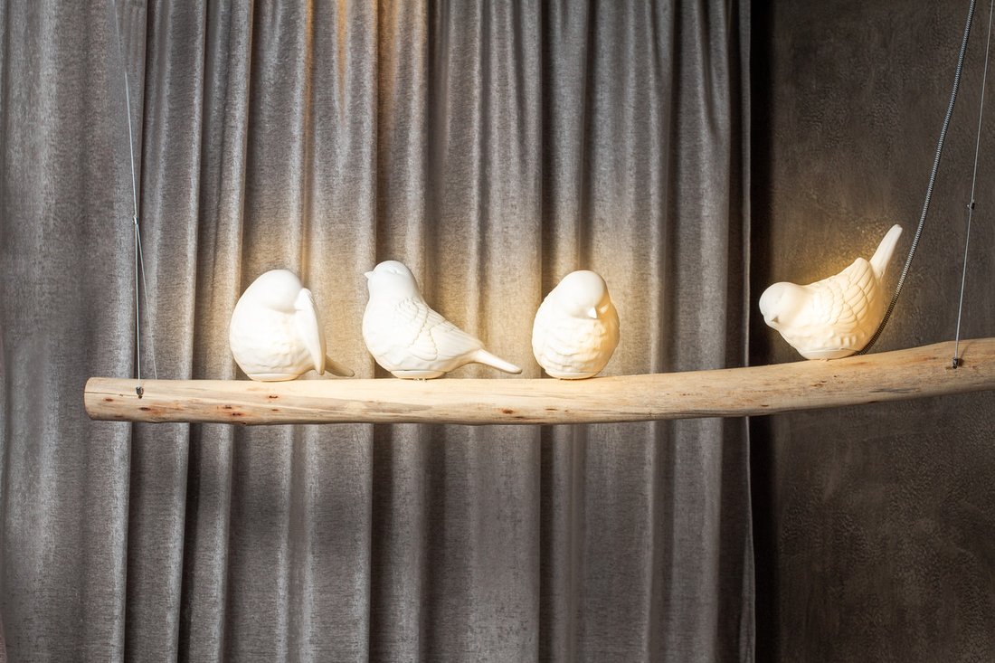 Люстра порцелянова "Птахи на гілці" від Chakra Home