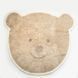 Ковер шерстяной круглый 110*140 в детскую комнату Bear3 темно-бежевый