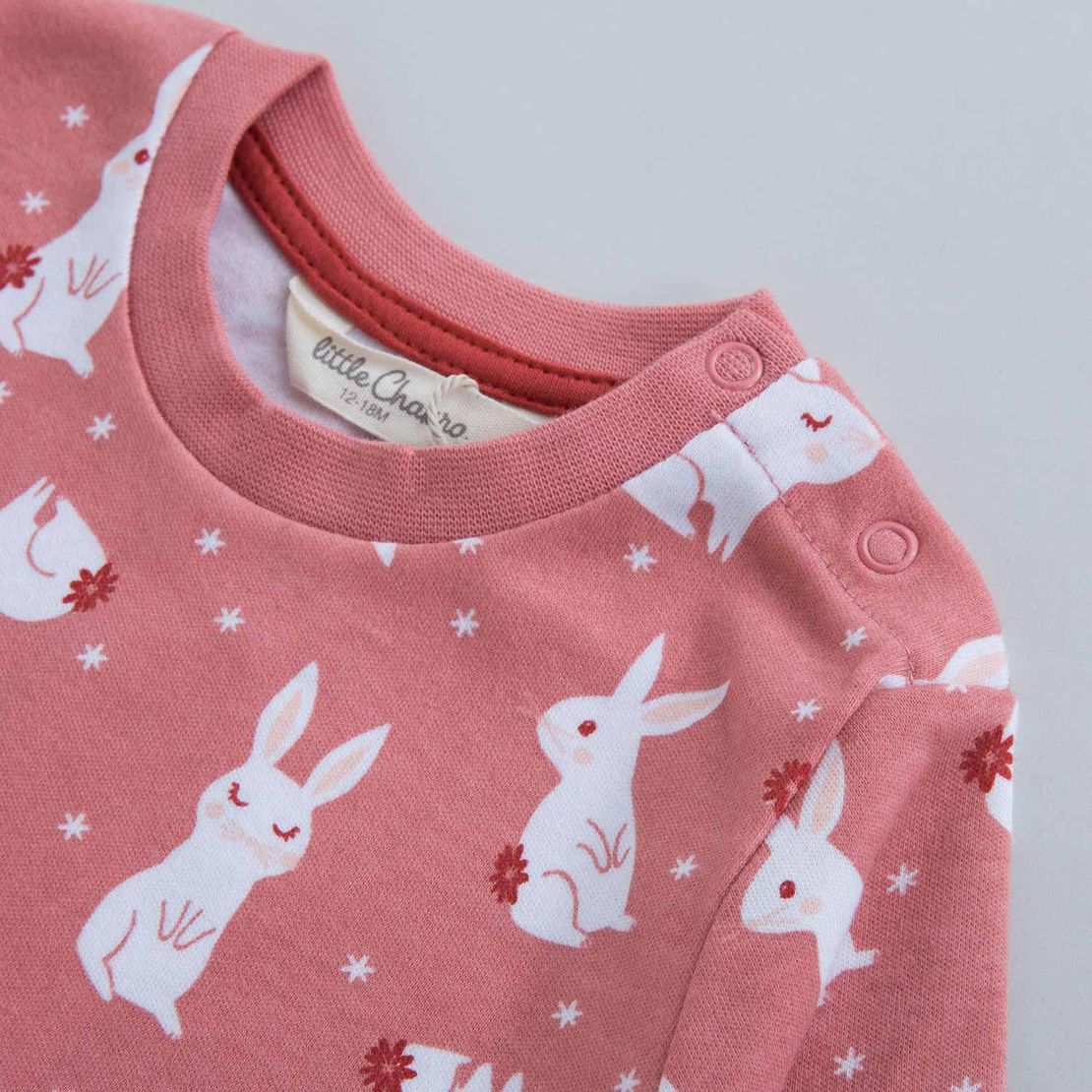 Детская пижама RABBIT 4-5 лет, розовая с кроликами