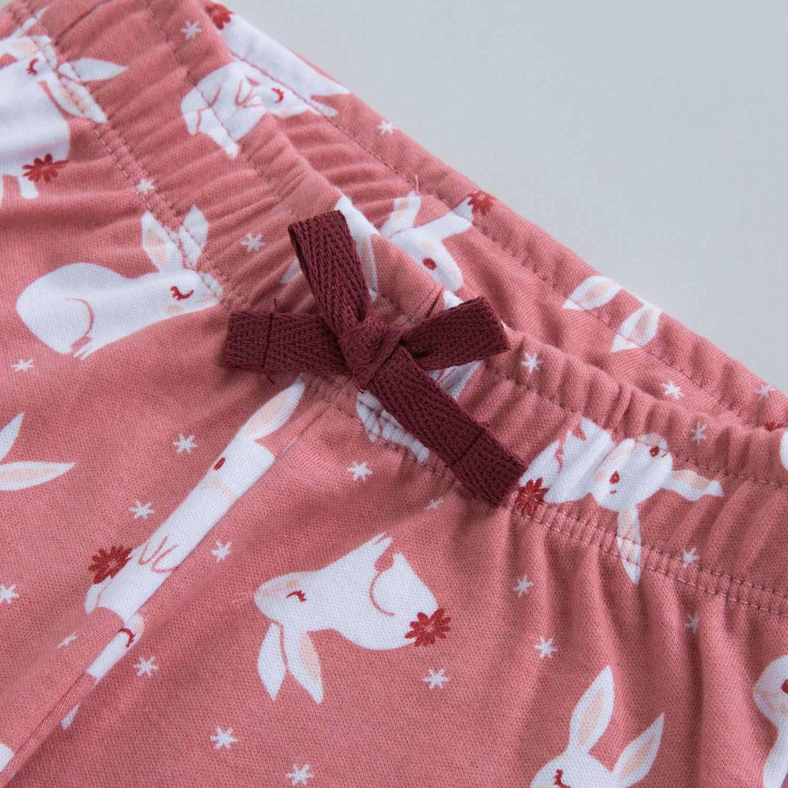 Детская пижама RABBIT 4-5 лет, розовая с кроликами