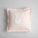 Декоративна подушка дитяча 3D аплікація 40*40 Swan рожева фото 1