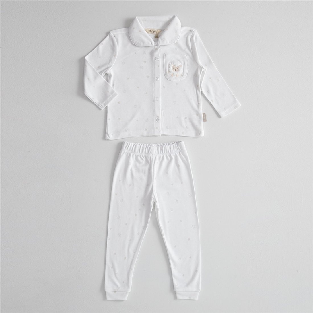 Детская пижама LAMB от 6 мес до 2 лет, роазмер 92-98, белая