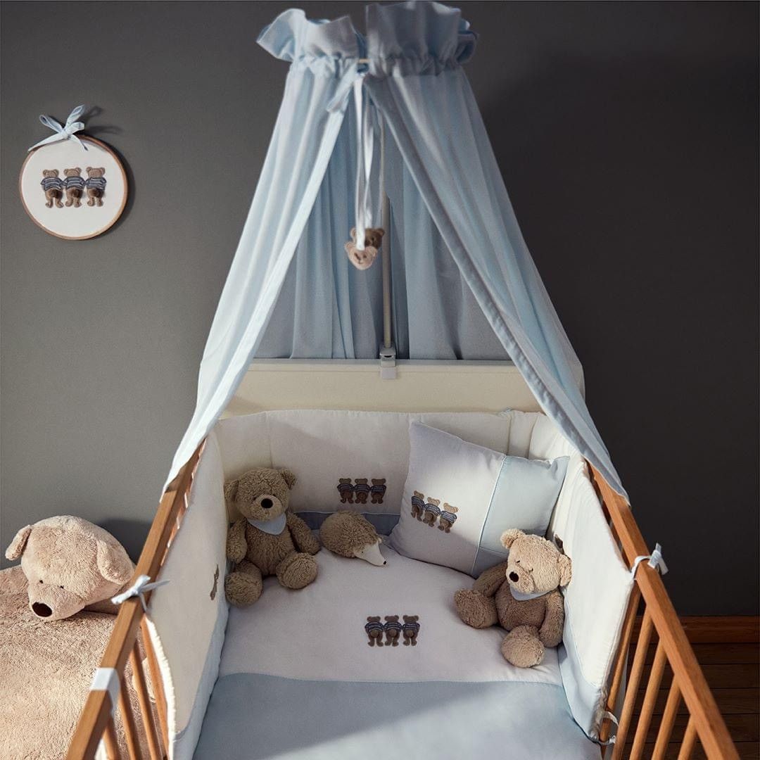 Детский комплект постельного белья 100*150 Bear3 голубой