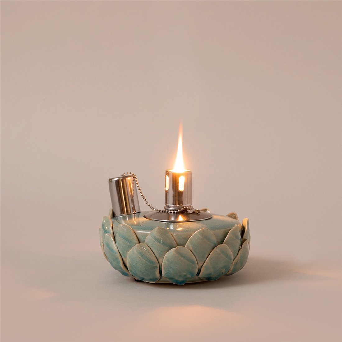 Лампа ароматична LOTOS, з кераміки, для масел, бірюзова