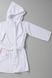 Детский халат для девочки Rosa белый c 3D Кроликом и ручной вышивкой фото 2