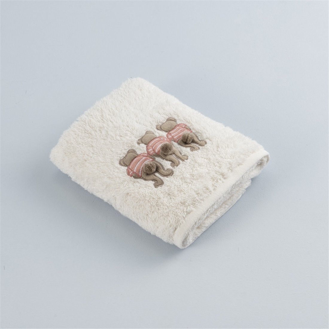 Мягкое детское полотенце банное Bear 3 размер 70*130 молочного цвета