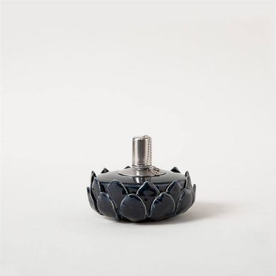 Лампа ароматична LOTOS, з кераміки, для масел, темно-синя