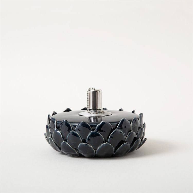 Лампа ароматическая LOTOS, с керамики, для масел, тёмно-синяя