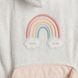 Дитячий махровий халат Rainbow для дівчинки з аплікацією Веселка єдинорога 7-8 років фото 2