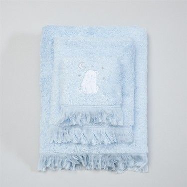 Мягкое детское полотенце банное NORTH STAR размер 70x130 см, голубое
