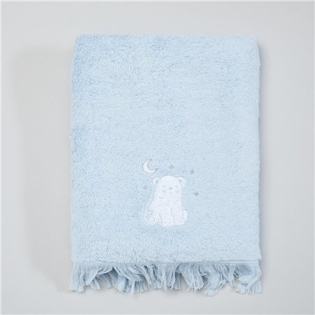 Мягкое детское полотенце банное NORTH STAR размер 70x130 см, голубое