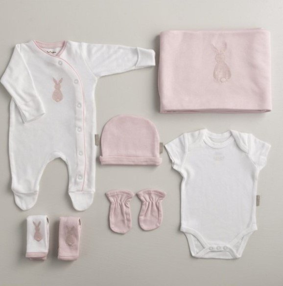 Набор для новорожденной девочки Bella, 50-56 см, 6 единиц, розовый
