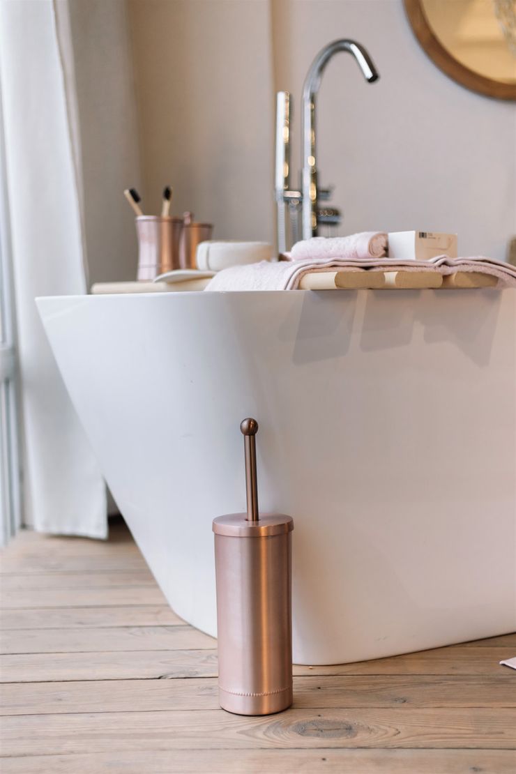 Сучасний алюмінієвий набір аксесуарів для ванної VELLA, 5 предметів, рожеве золото