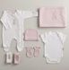 Набір для новонародженої дівчинки Bella, рожевий, 50-56 см, 6 одиниць фото 1