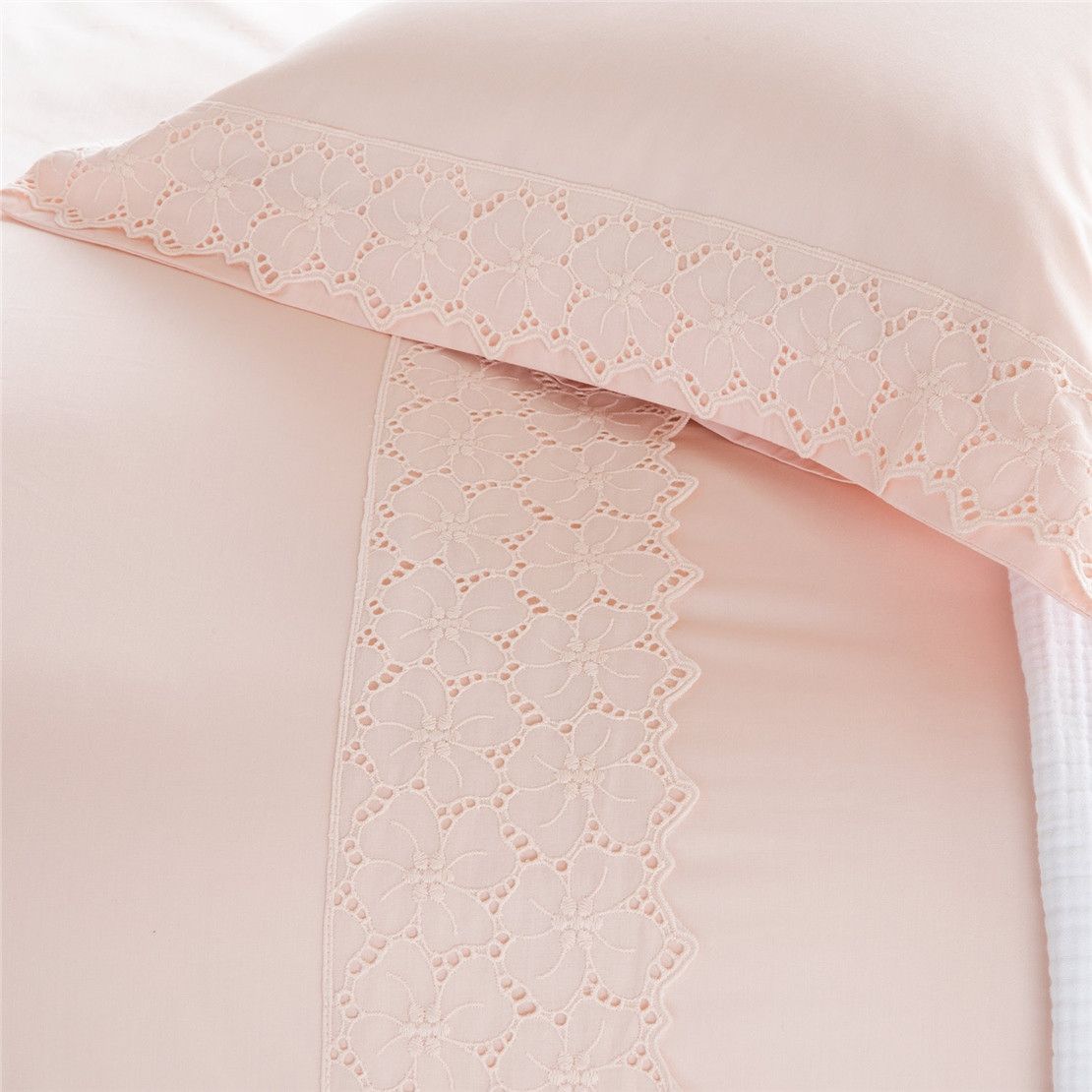 Комплект постельного белья 200х220 PASTEL, персиково-розовый