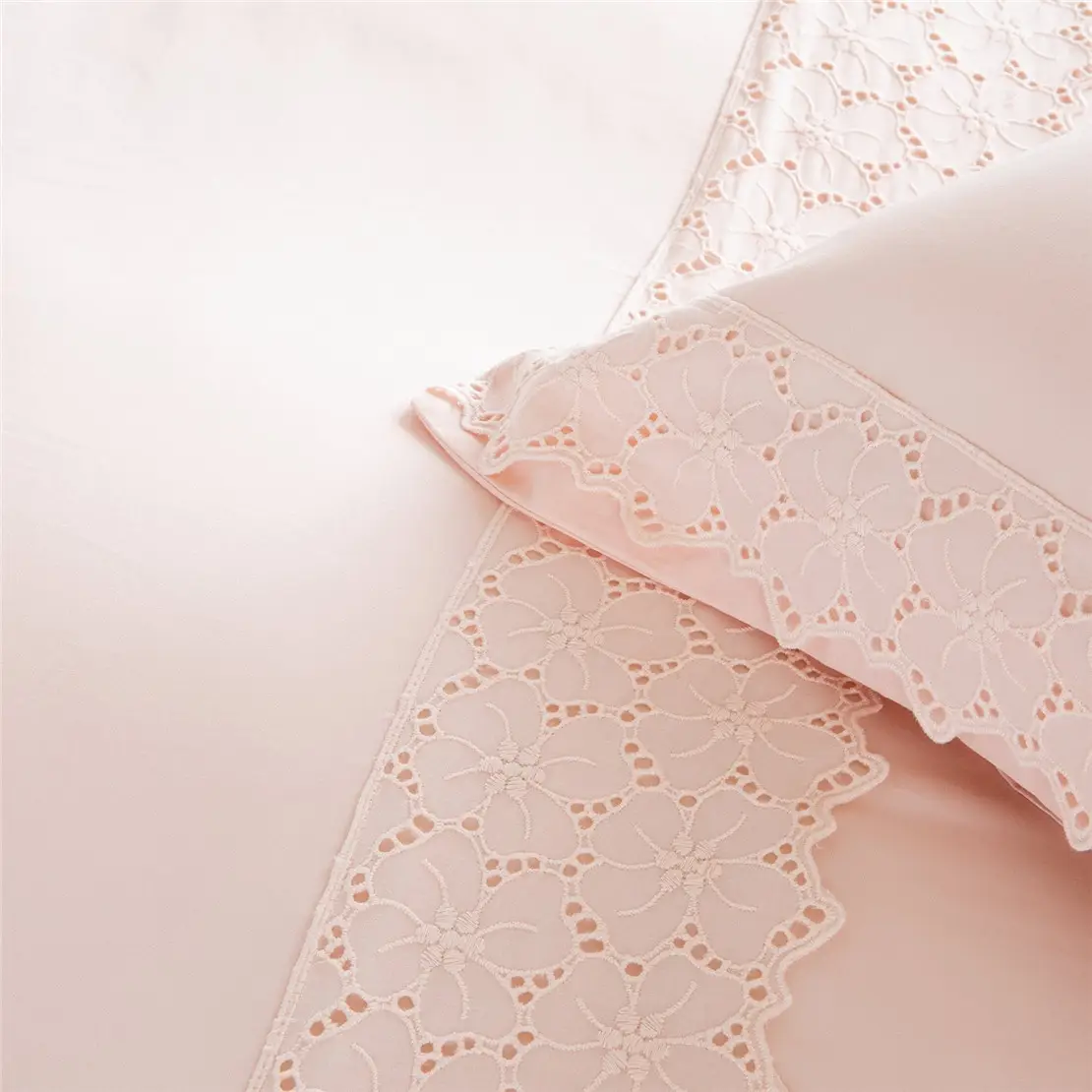 Комплект постельного белья персиково-розовый 200х220 Pastel