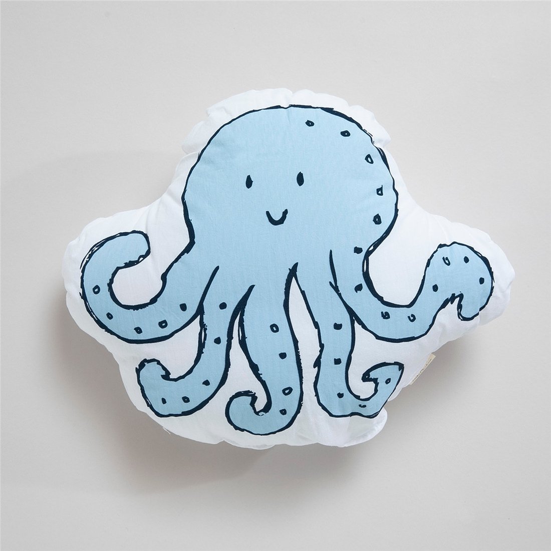 Декоративная подушка 41*22 Octopus бело-голубая