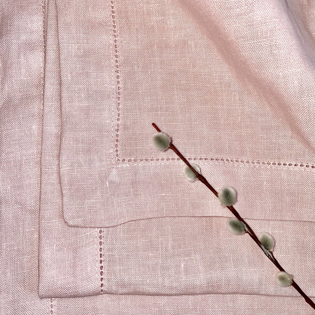 Большая скатерть JOEL 170*280 натуральный лён 100% розовый