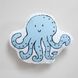 Декоративная подушка 41*22 Octopus бело-голубая фото 1