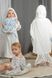 Дитяче муслінове пончо Marine біле з принтом фото 8