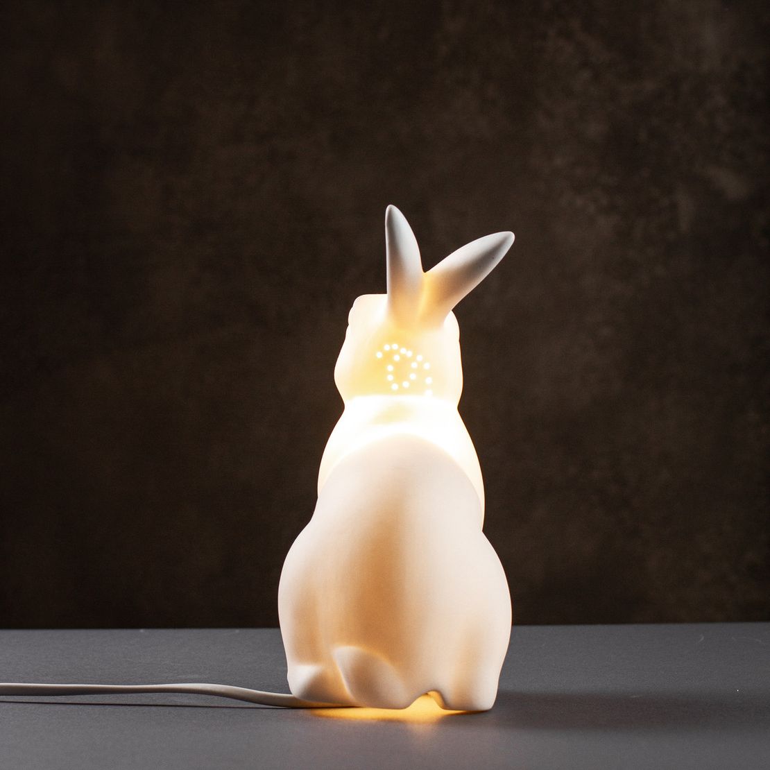 Настольная фарфоровая лампа-ночник "Кролик" Chakra Home, с регулировкой цвета освещения - 16 цветов!