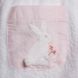 Детский халат для девочки Rosa белый c 3D Кроликом и ручной вышивкой фото 4