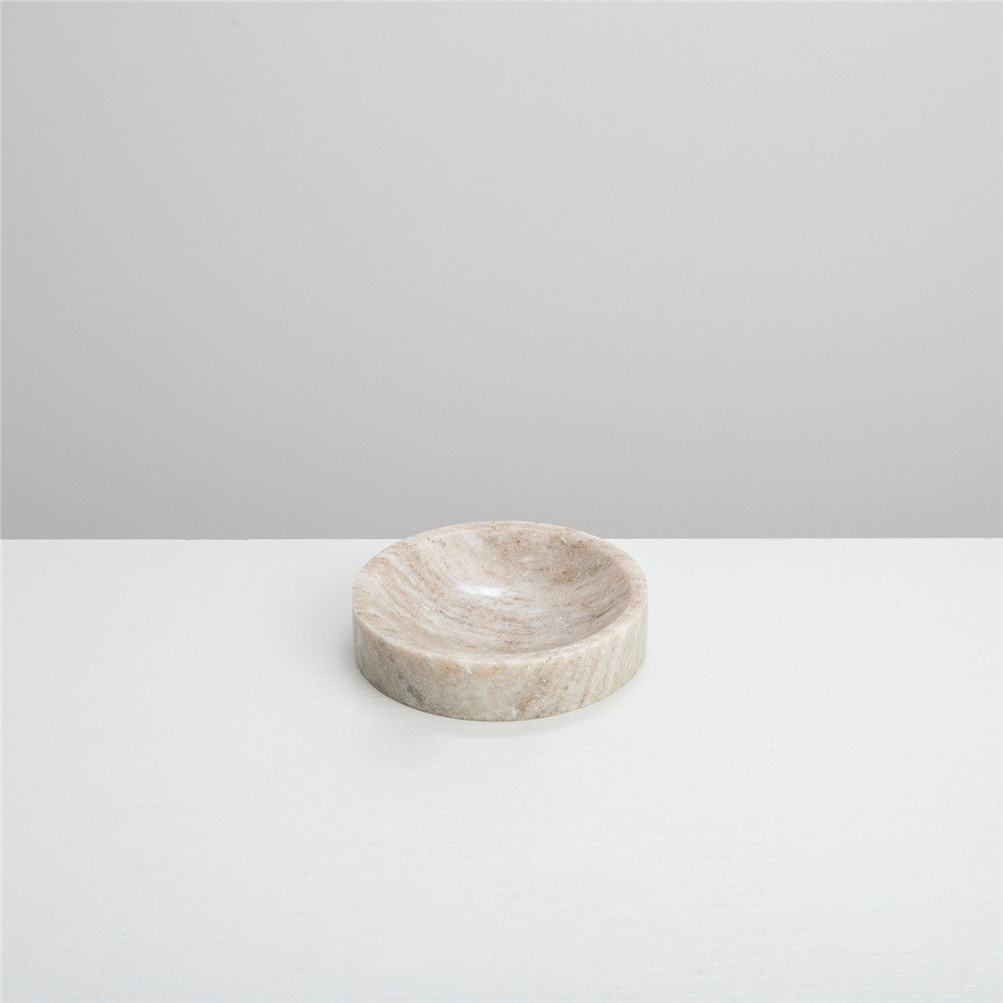 Набор аксессуаров из натурального мрамора для ванной Ossandra, 3 предмета, бежевый