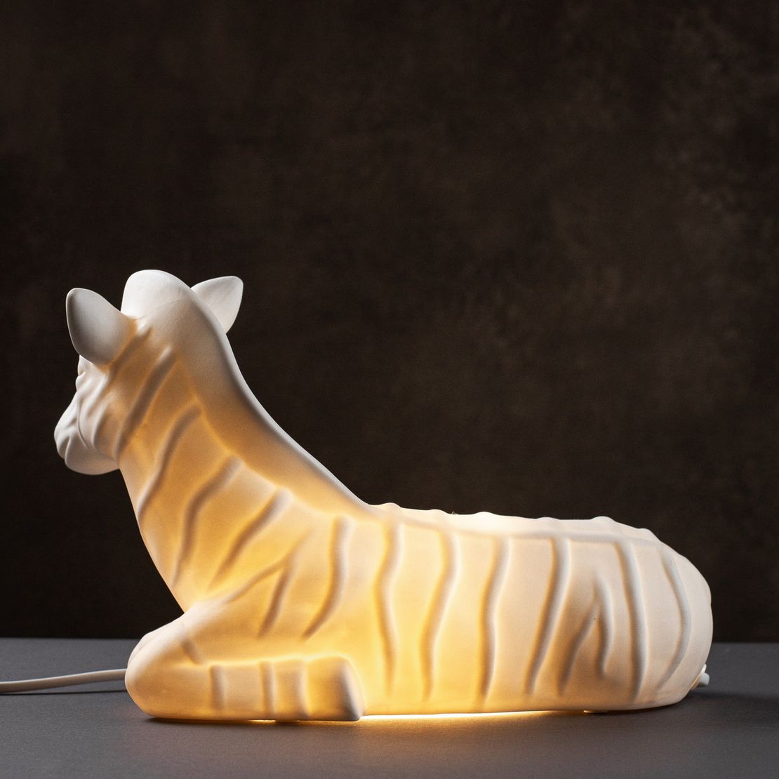 Настольная фарфоровая лампа-ночник "Зебра" Chakra Home, с регулировкой цвета освещения 16 цветов!