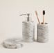Набір аксесуарів з натурального мармуру для ванної Marmol, сірий, 3 предмета фото 1