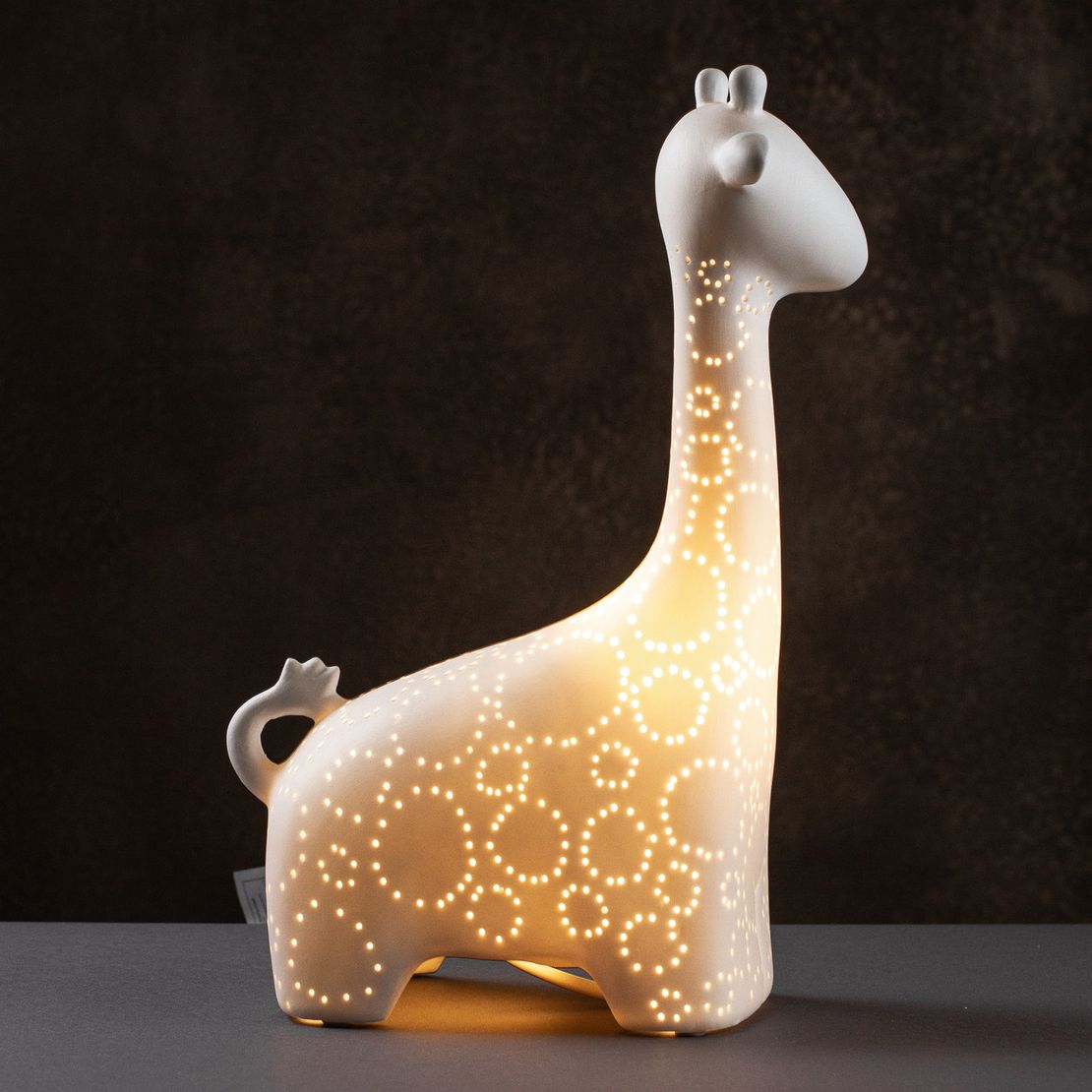 Настільна порцелянова лампа-нічник "Жираф", ручна робота, з регулюванням кольору освітлення 16 кольорів!