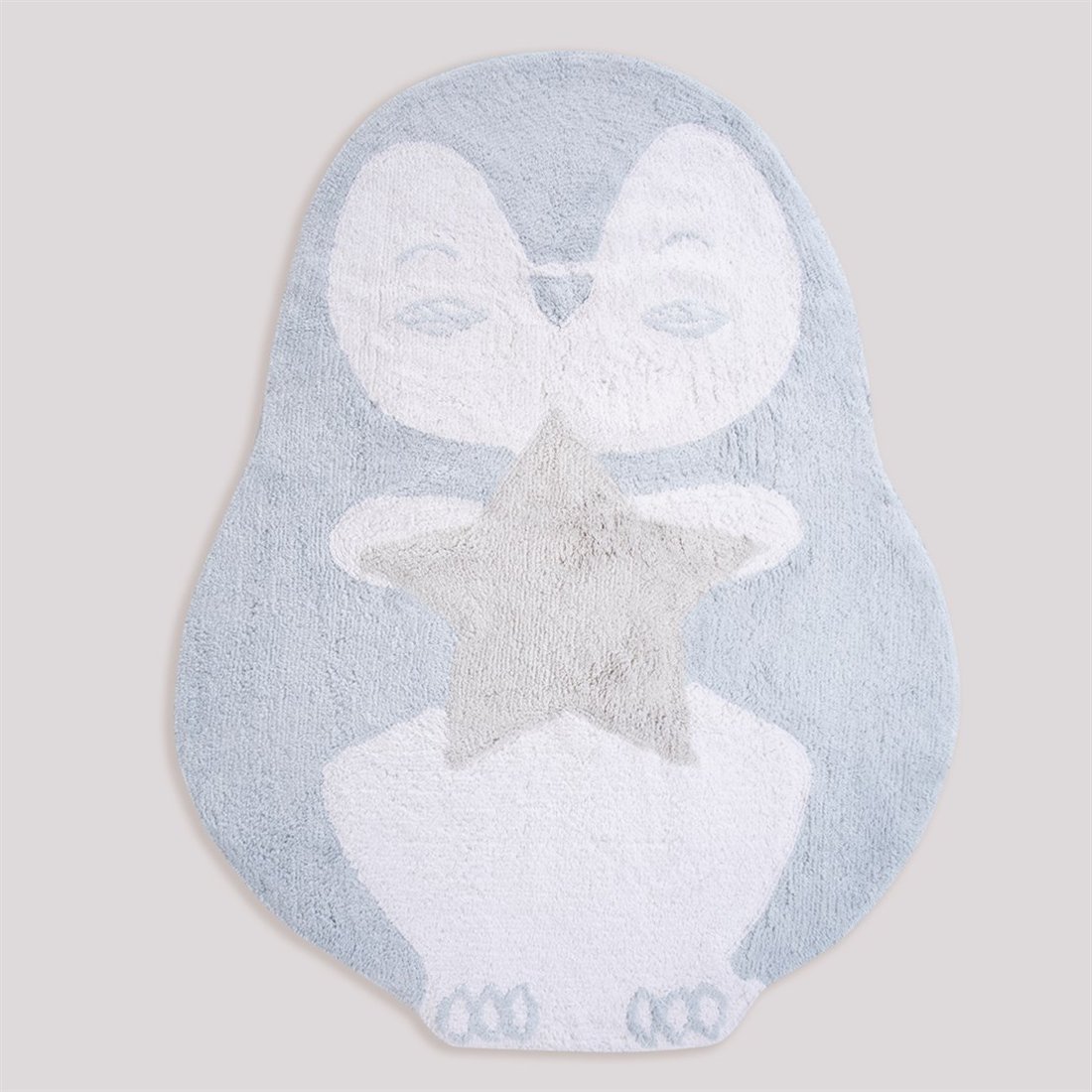 Килим у формі пінгвіна 140*140 в дитячу кімнату North Star блакитний